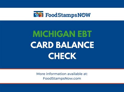 michigan ebt food stamp balance.